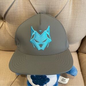 Atlas Premier Mens Golf Hat 110 One ten Series Flex fit Grey Teal Embroidered